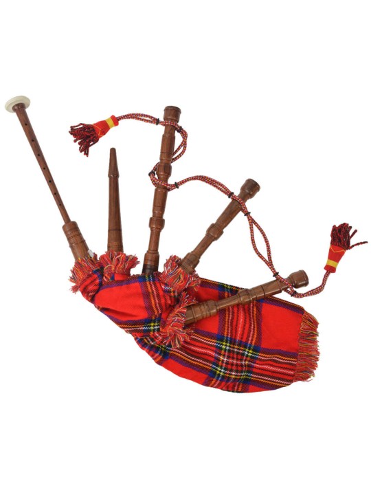 Dětské skotské dudy horalské červený tartan Royal Steward