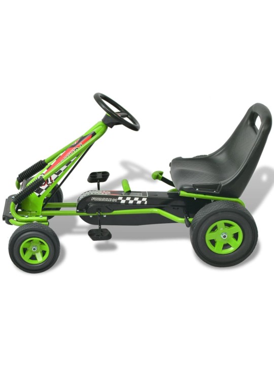 Šlapací motokára s nastavitelným sedátkem zelená