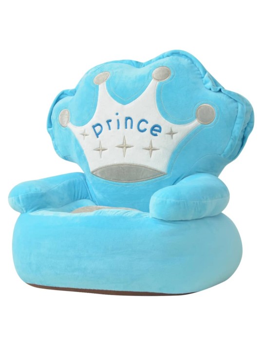Plyšové dětské křeslo prince modré