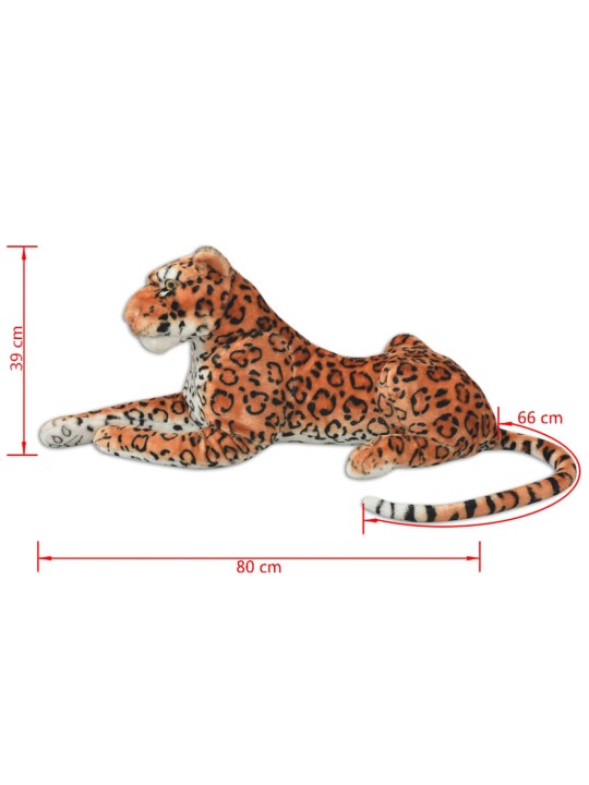 Leopard plyšová hračka hnědý XXL