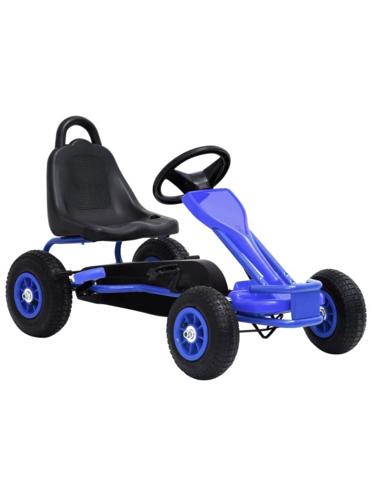 Šlapací motokára s pneumatikami modrá
