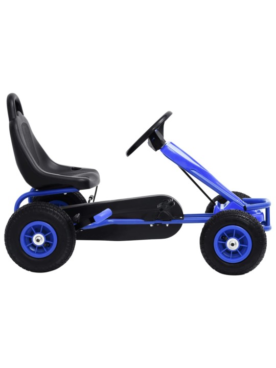 Šlapací motokára s pneumatikami modrá