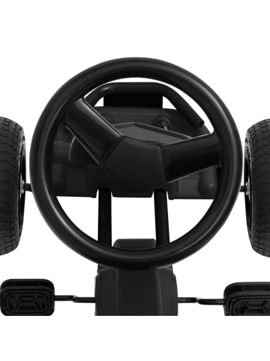 Šlapací motokára s pneumatikami černá
