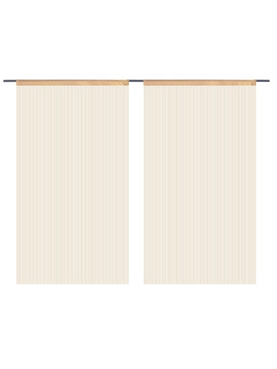 Provázkové záclony, 2 ks, 140x250 cm, béžová