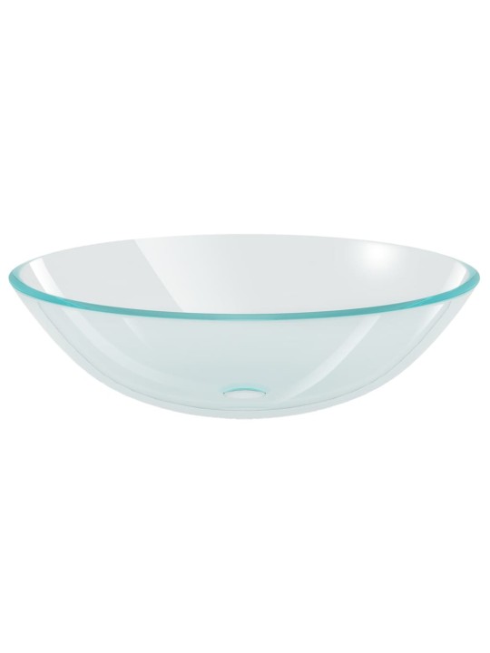 Umyvadlo z tvrzeného skla 42 cm transparentní