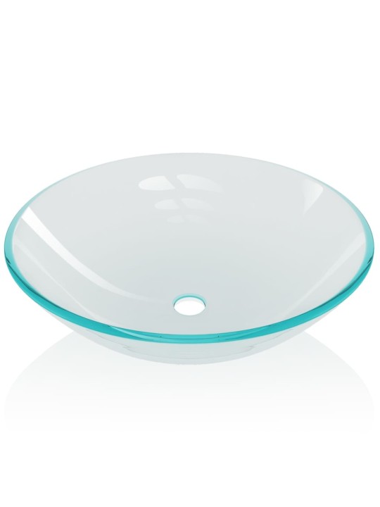 Umyvadlo z tvrzeného skla 42 cm transparentní