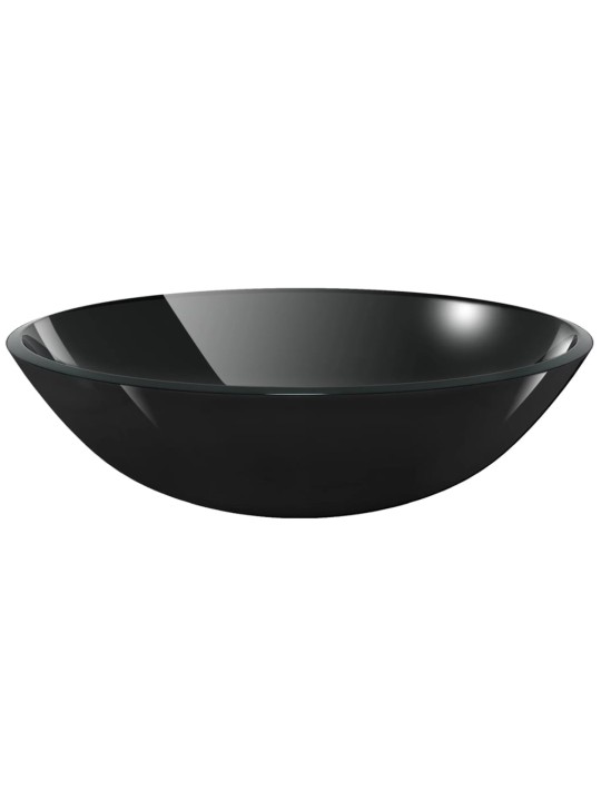 Umyvadlo z tvrzeného skla 42 cm černé