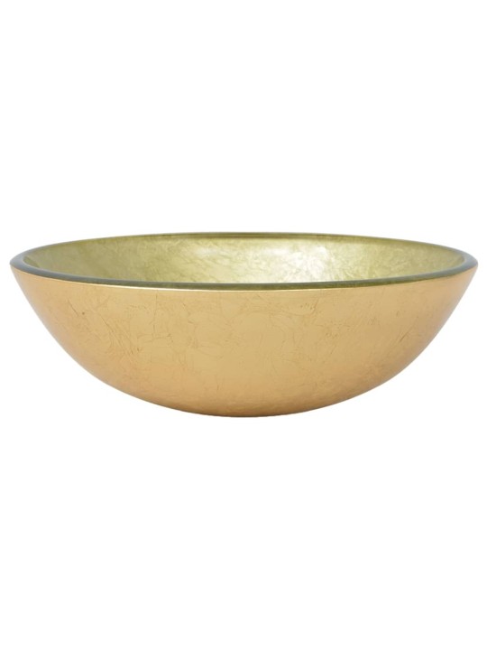 Umyvadlo z tvrzeného skla 42 cm zlaté