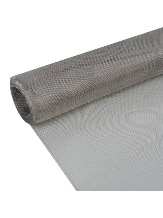 Síť proti hmyzu nerezová ocel 100 x 1 000 cm stříbrná