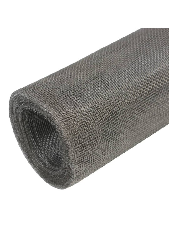 Síť proti hmyzu nerezová ocel 100 x 1 000 cm stříbrná