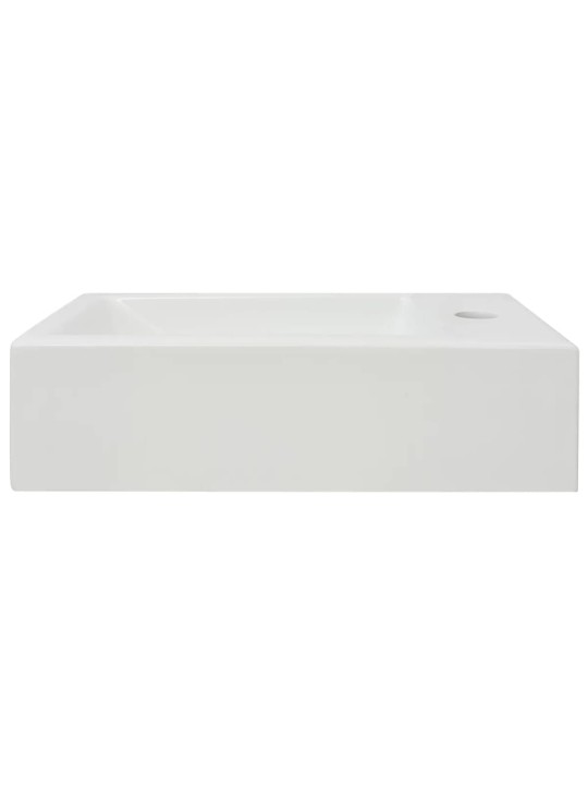 Umyvadlo otvor na baterii obdélníkové keramické bílé 46x25,5x12cm