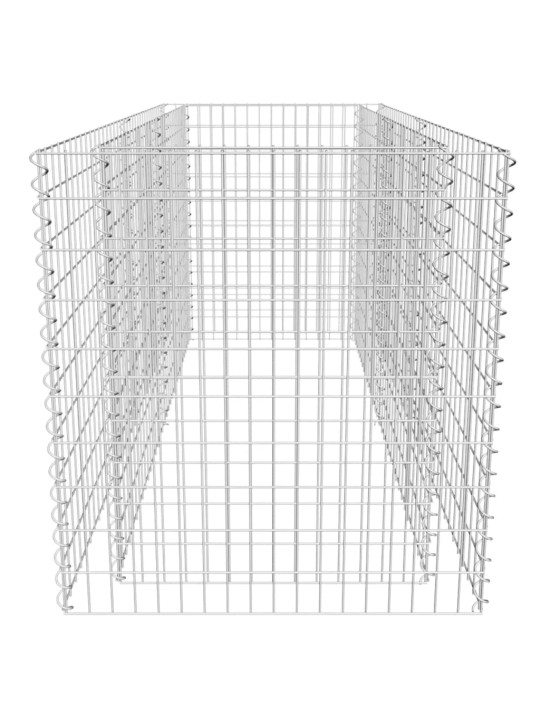 Gabionový vyvýšený záhon ocel 180 x 90 x 100 cm stříbrný
