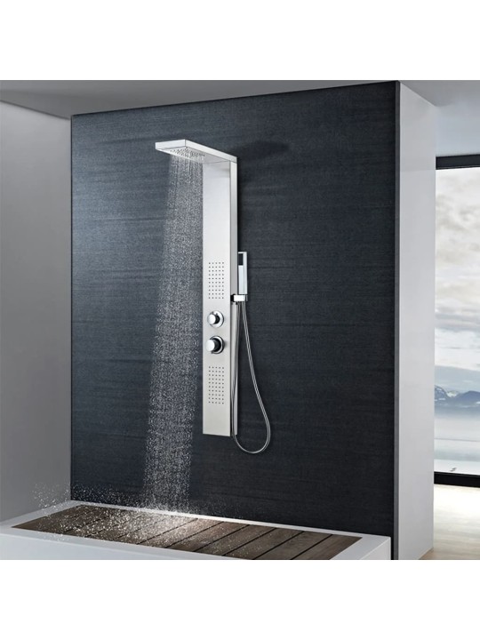Sprchový panel set z nerezové oceli s čtvercovým designem