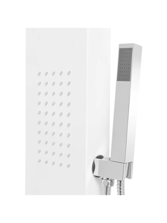 Sprchový panel set hliníkový matný bílý