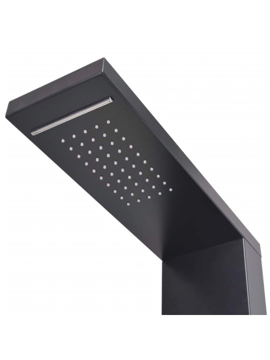 Sprchový panel set hliníkový matný černý