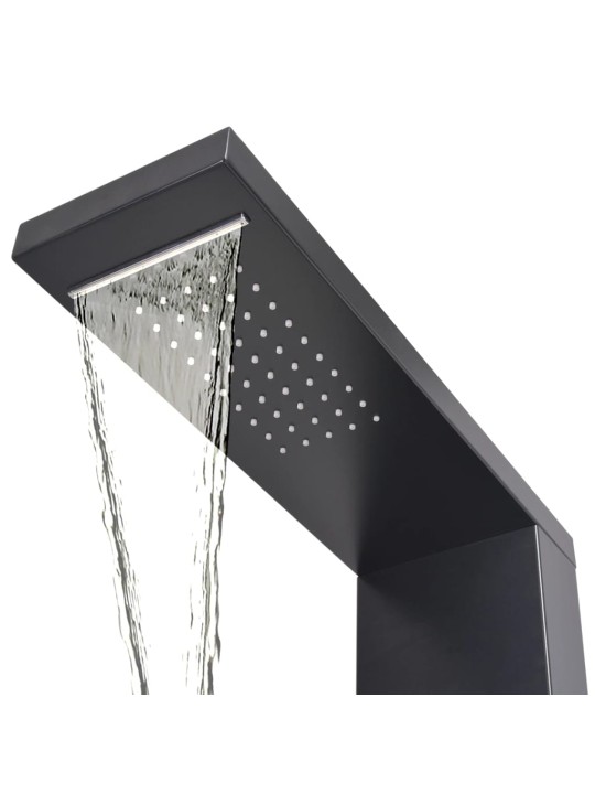 Sprchový panel set hliníkový matný černý