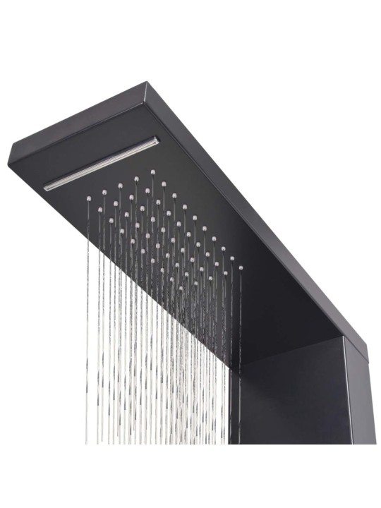 Sprchový panel set hliníkový matný černý
