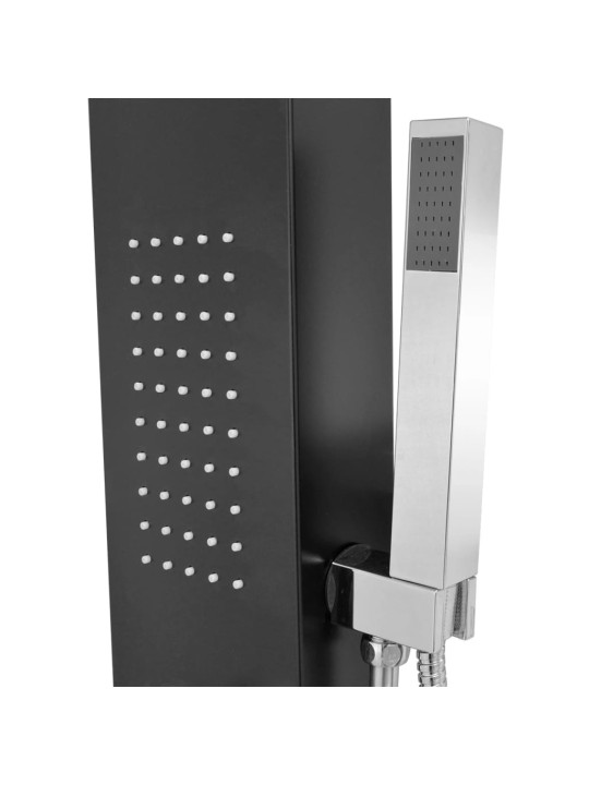 Sprchový panel set hliníkový matný černý