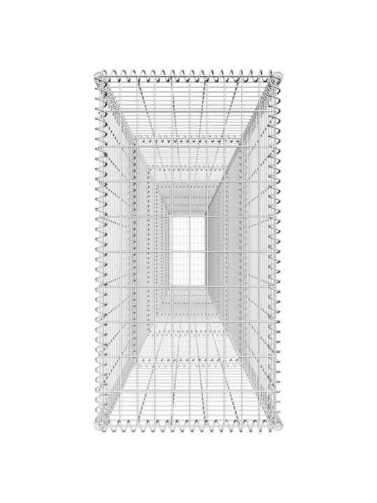 Gabionová zeď s víkem pozinkovaná ocel 600 x 50 x 100 cm