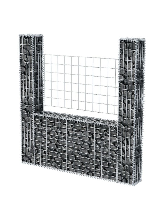 Gabionový koš ve tvaru U pozinkovaná ocel 160 x 20 x 150 cm