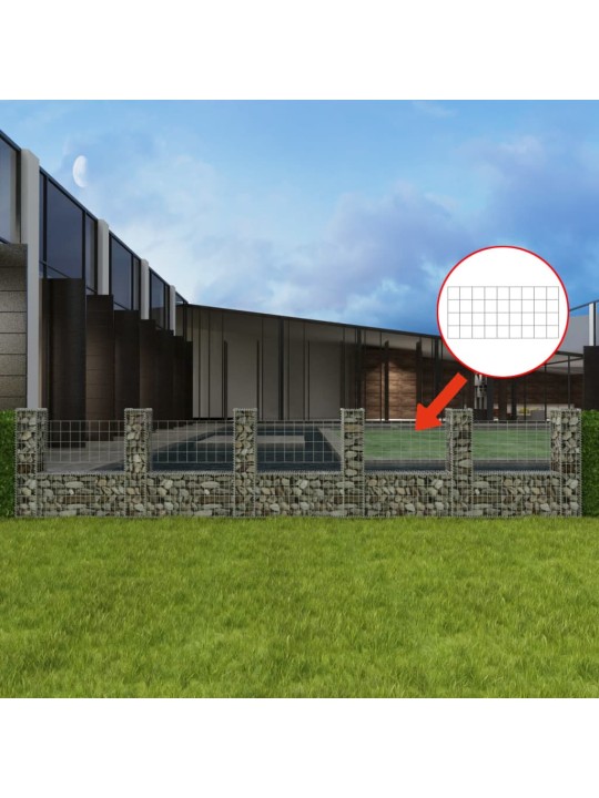 Gabionový koš ve tvaru U pozinkovaná ocel 570 x 20 x 100 cm