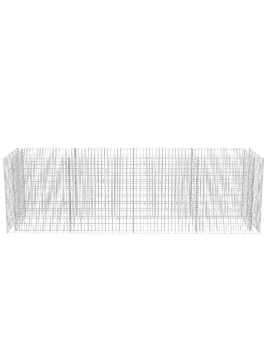 Gabionový vyvýšený záhon ocel 360 x 90 x 100 cm