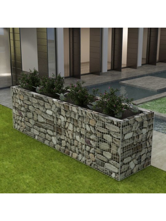 Gabionový vyvýšený záhon ocel 360 x 90 x 100 cm