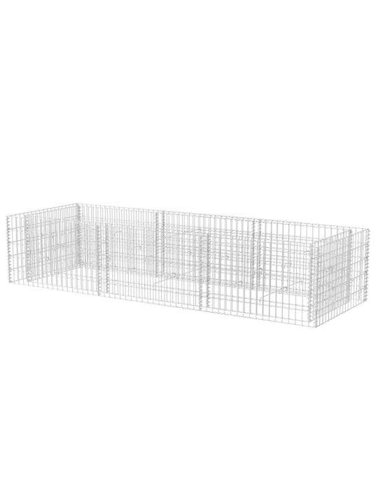 Gabionový vyvýšený záhon ocel 270 x 90 x 50 cm