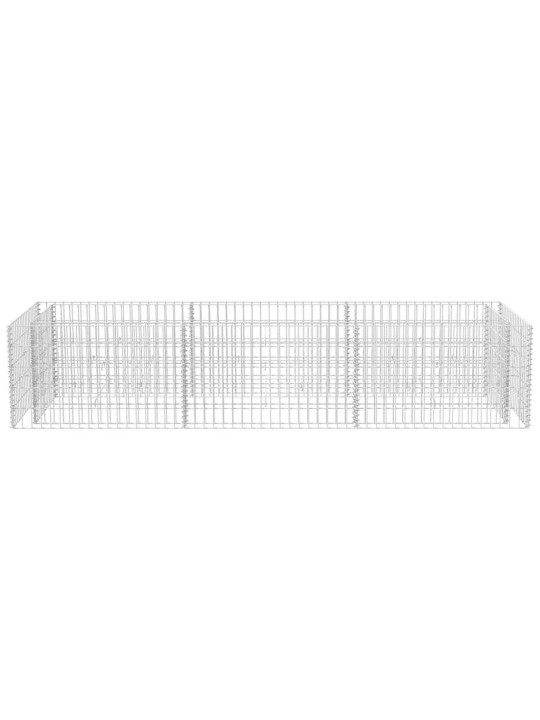 Gabionový vyvýšený záhon ocel 270 x 90 x 50 cm