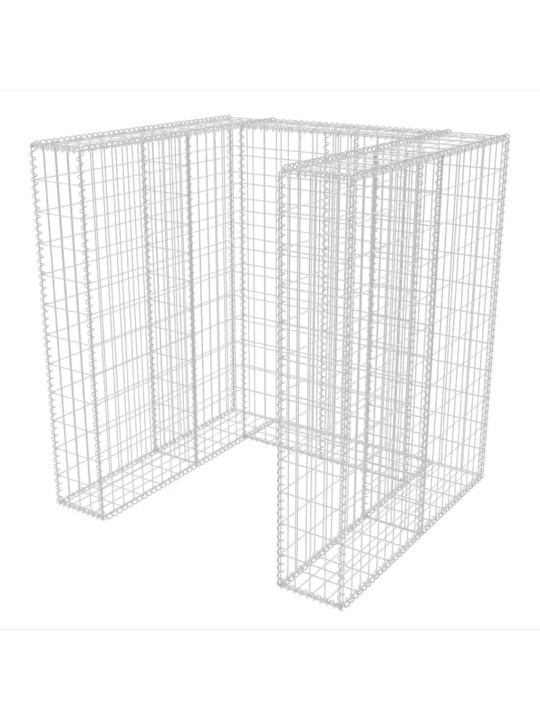 Gabionová zástěna pro 1 popelnici ocelová 110 x 100 x 120 cm