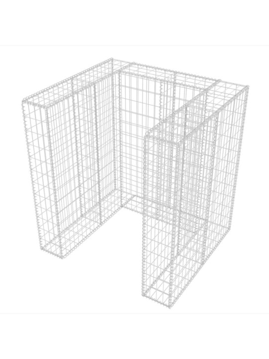 Gabionová zástěna pro 1 popelnici ocelová 110 x 100 x 120 cm