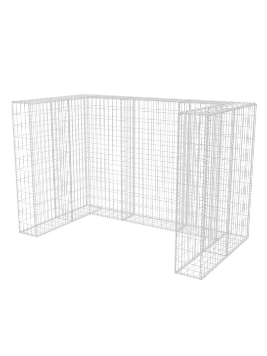 Gabionová zástěna pro 2 popelnice ocelová 180 x 100 x 120 cm