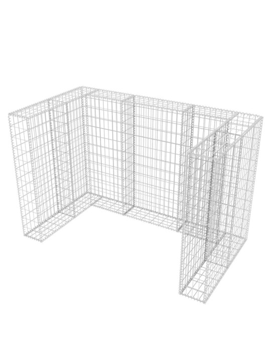 Gabionová zástěna pro 2 popelnice ocelová 180 x 100 x 120 cm