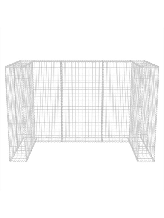 Gabionová zástěna pro 2 popelnice ocelová 180 x 100 x 120 cm