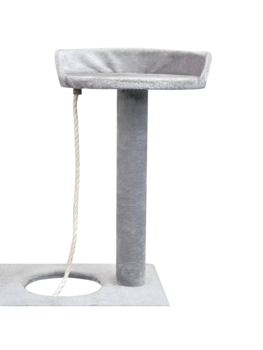 Škrabadlo pro kočky se sisalovými sloupky, 150 cm, šedá