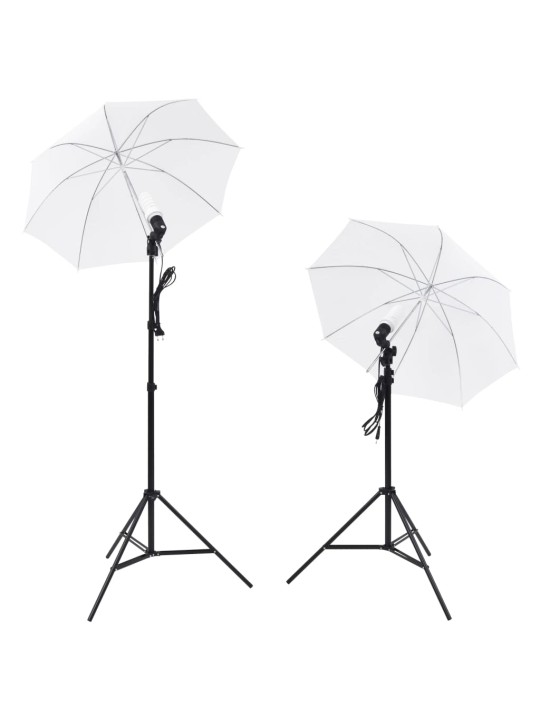 Profesionální foto studio set: 5 barevných pozadí a 2 deštníky