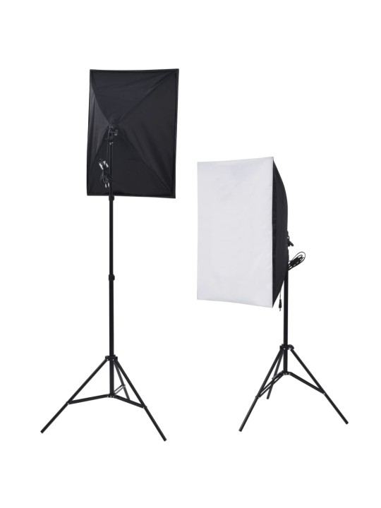 Profesionální foto studio set: 5 barevných pozadí a 2 softboxy
