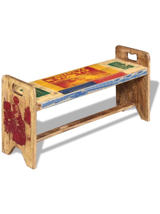 Cola lavice masivní recyklované dřevo 100 x 30 x 50 cm