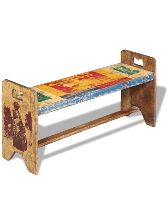 Cola lavice masivní recyklované dřevo 100 x 30 x 50 cm