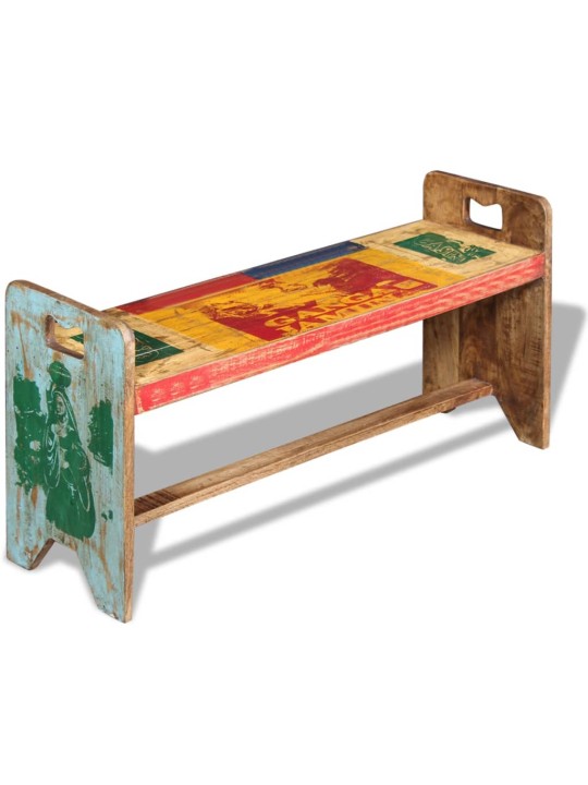 Cola lavice masivní recyklované dřevo 100 x 30 x 50 cm