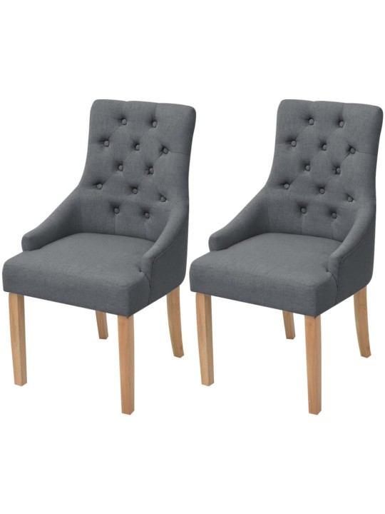 Jídelní židle 2 ks tmavě šedé textil