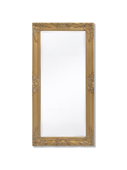 Nástěnné zrcadlo barokní styl 100 x 50 cm zlaté
