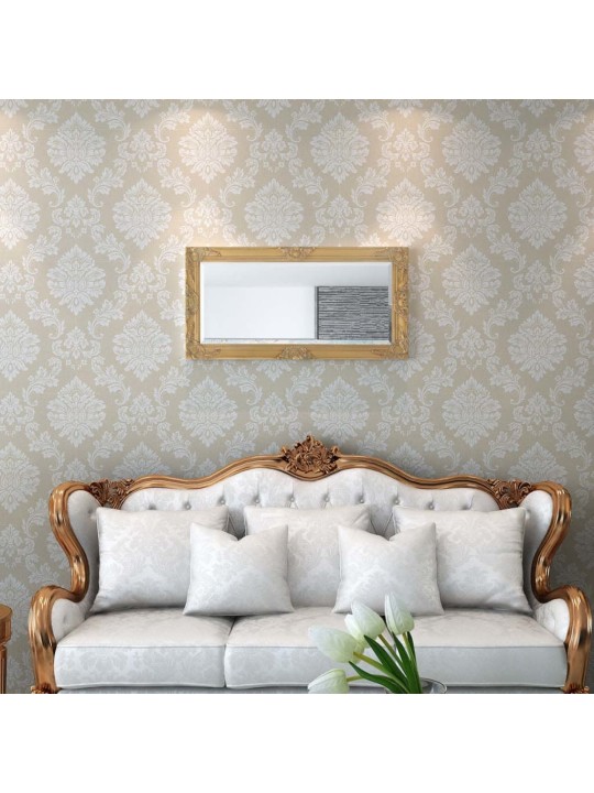Nástěnné zrcadlo barokní styl 100 x 50 cm zlaté