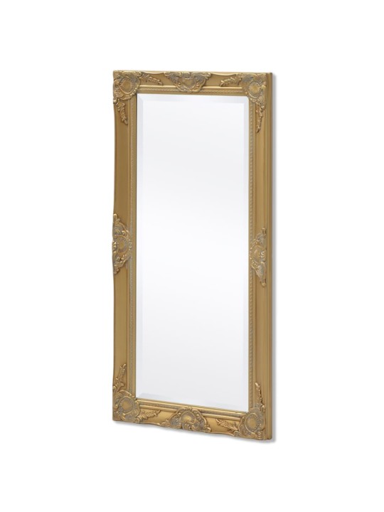 Nástěnné zrcadlo barokní styl 100 x 50 cm zlaté