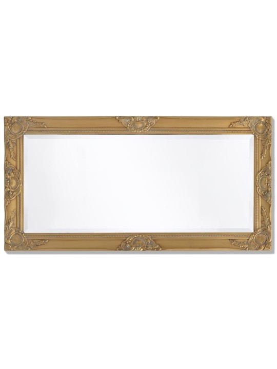 Nástěnné zrcadlo barokní styl 100 x 50 cm zlaté