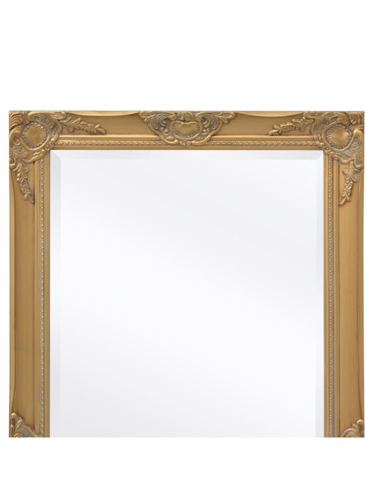 Nástěnné zrcadlo barokní styl 100 x 50 cm zlaté