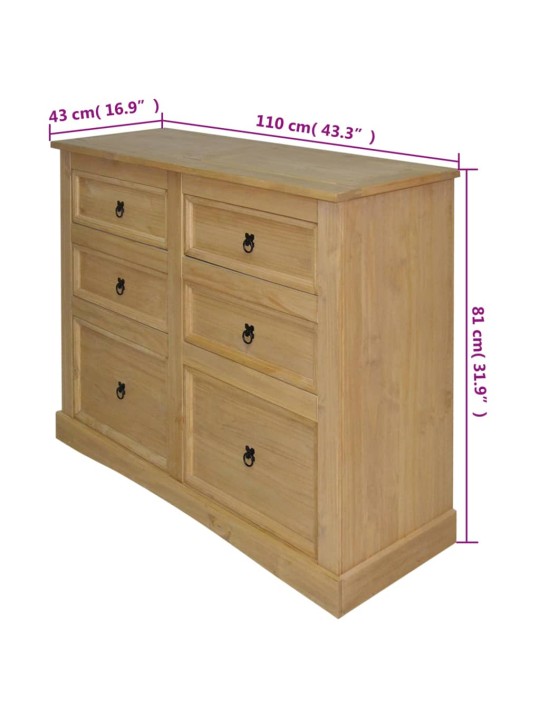 Příborník mexická borovice Corona 110 x 43 x 81 cm