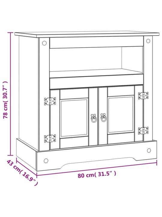 TV stolek mexická borovice Corona 80x43x78 cm