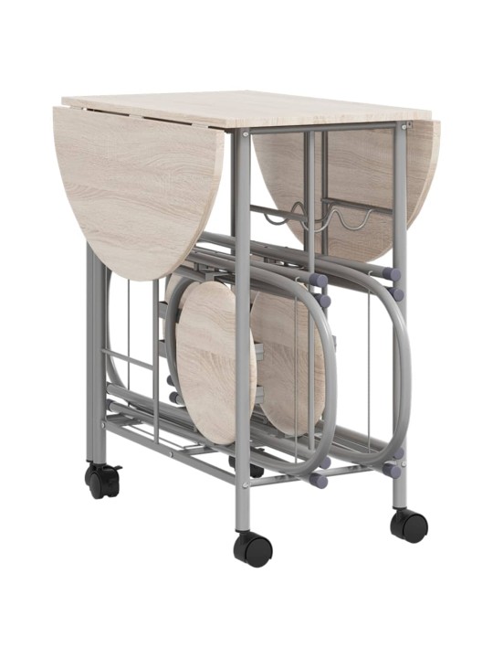 Pětidílný jídelní set skládací, MDF