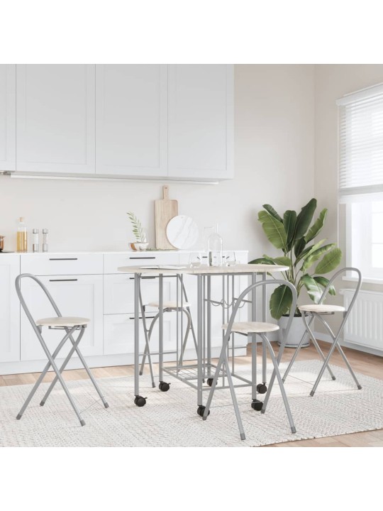 Pětidílný jídelní set skládací, MDF
